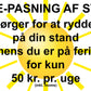 FERIEPASNING AF STAND - 1 UGE